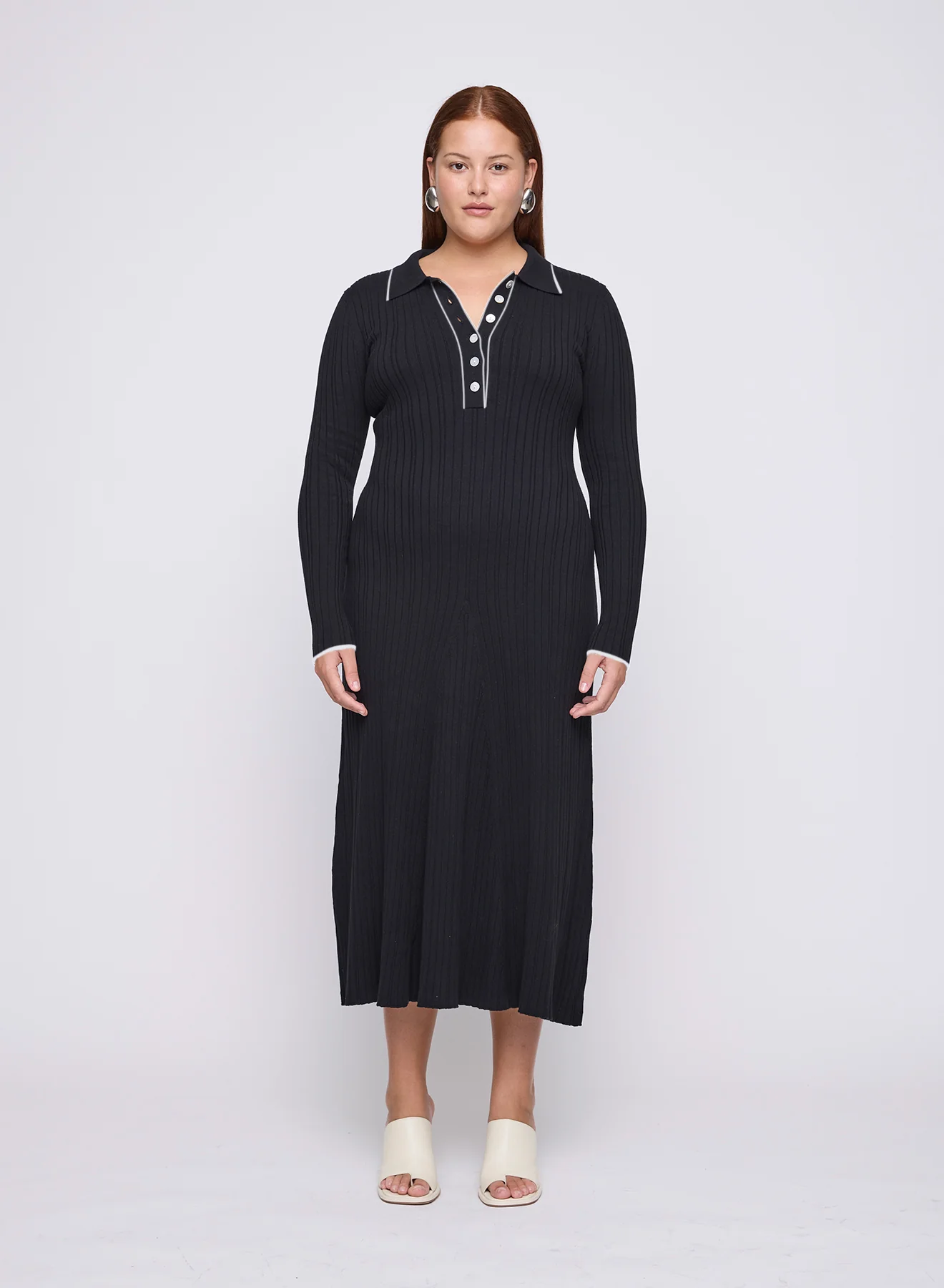 ANGELINA DRESS (RAVEN W/ SILENCE TRIM) - Image 4
