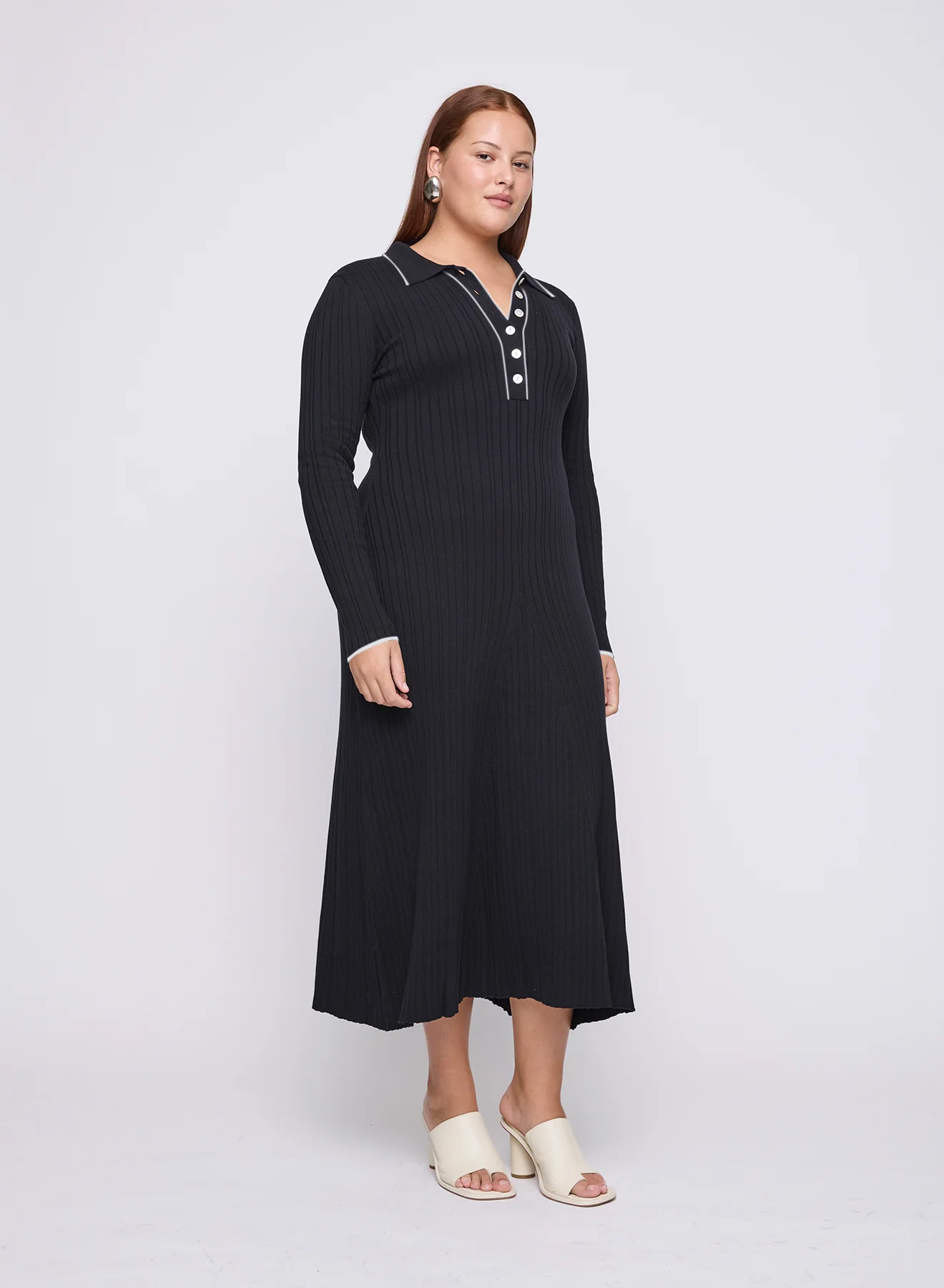 ANGELINA DRESS (RAVEN W/ SILENCE TRIM) - Image 5