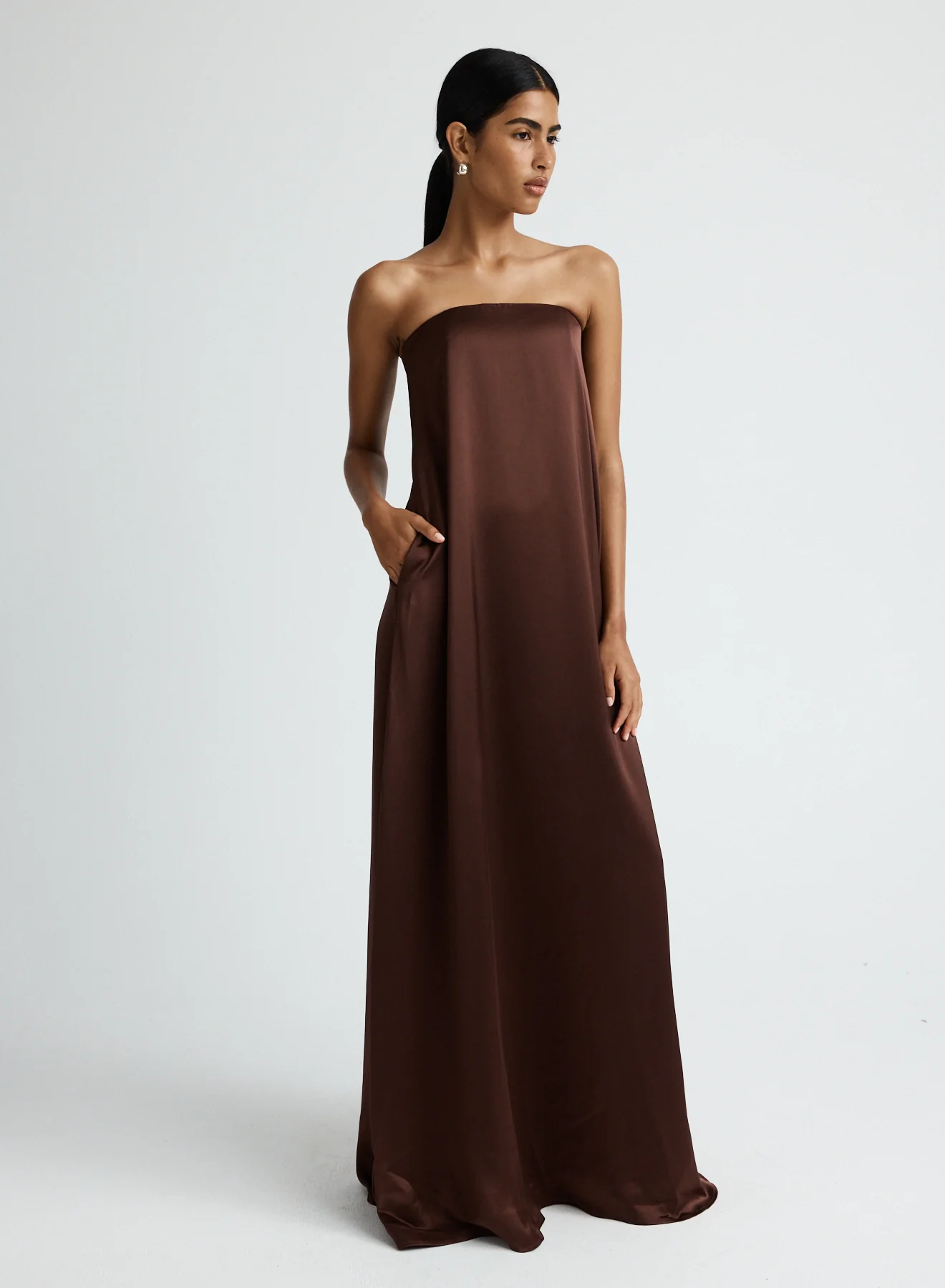 DELFINA DRESS (SHAVED CHOCOLATE) - Image 3