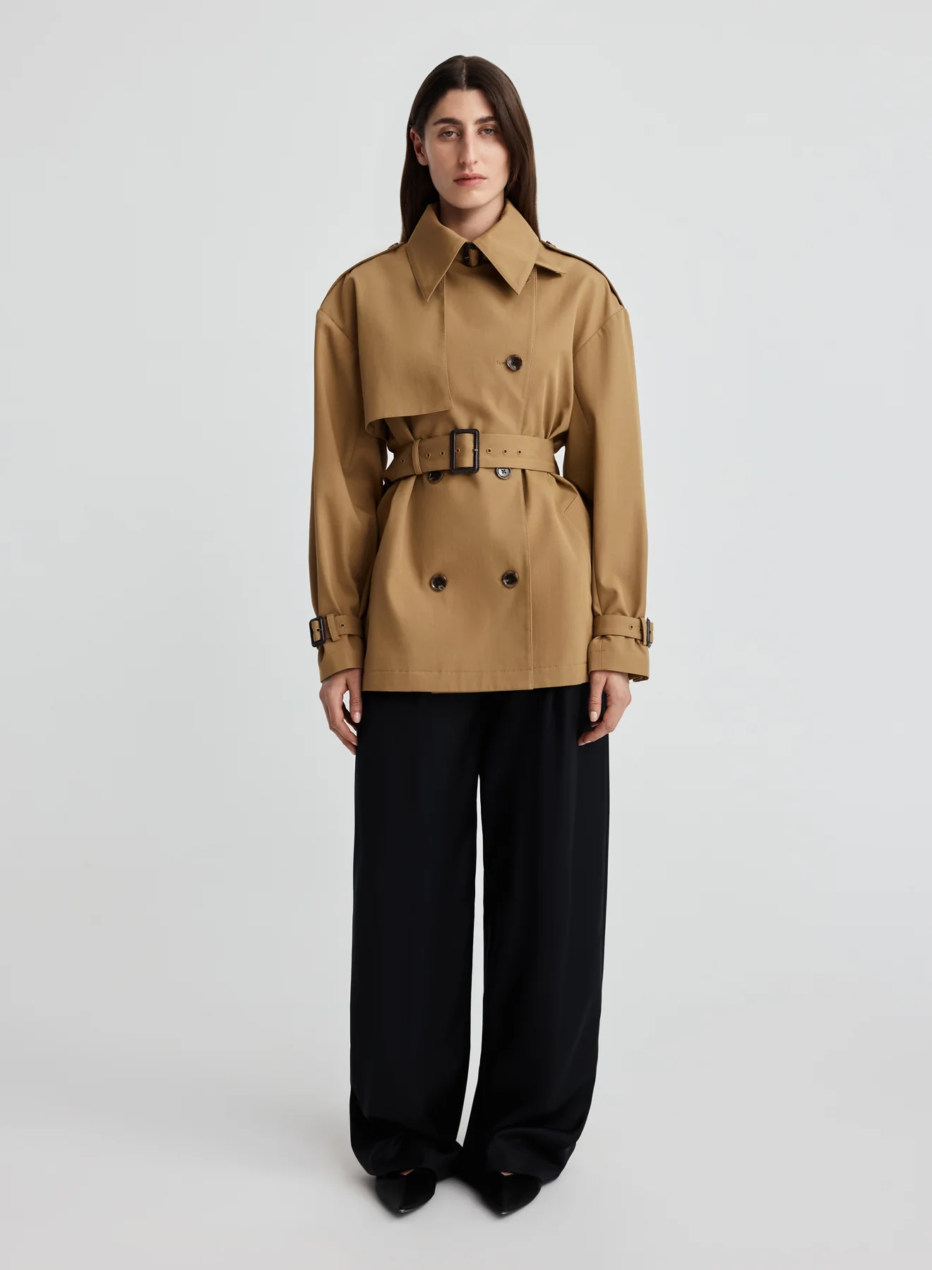 FARREN SHORT TRENCH (TAN) - Image 10