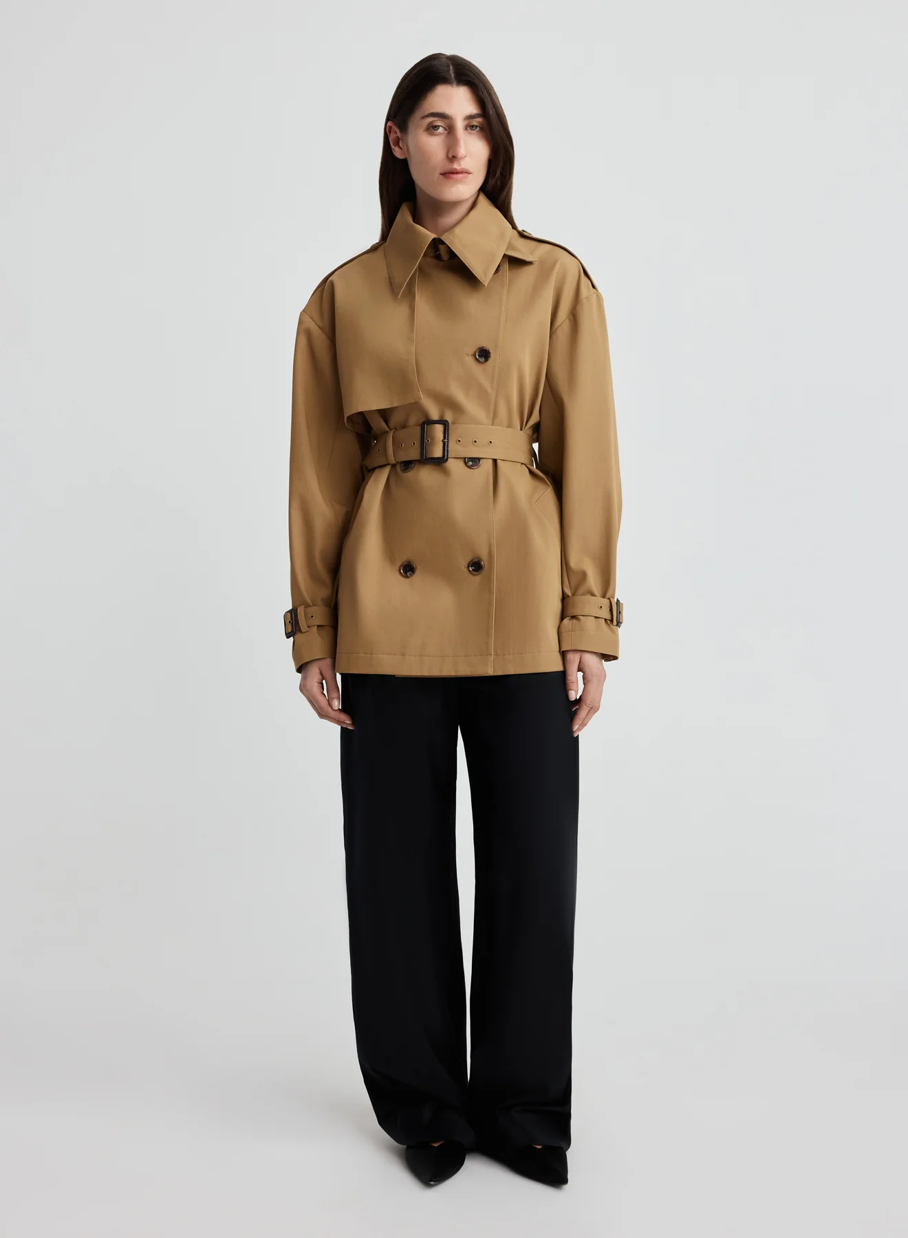 FARREN SHORT TRENCH (TAN) - Image 5