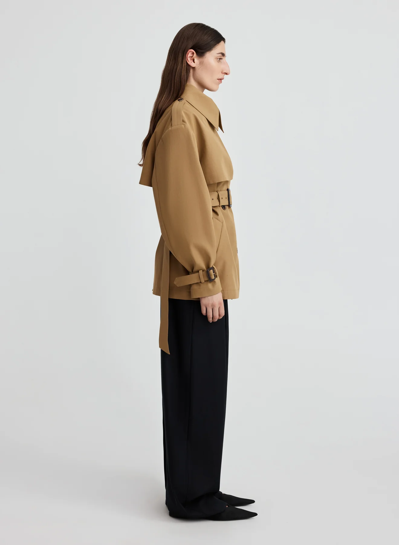 FARREN SHORT TRENCH (TAN) - Image 7