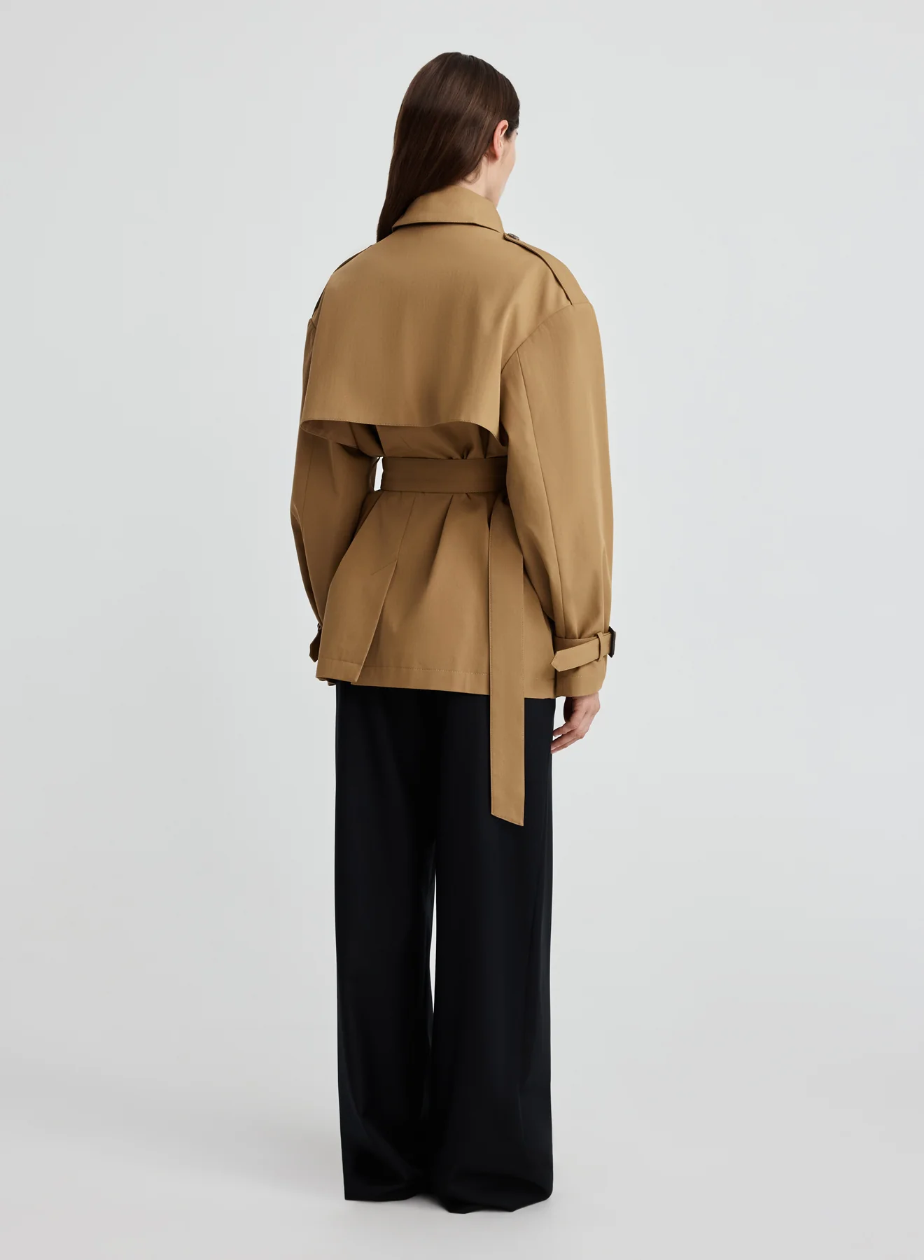 FARREN SHORT TRENCH (TAN) - Image 8
