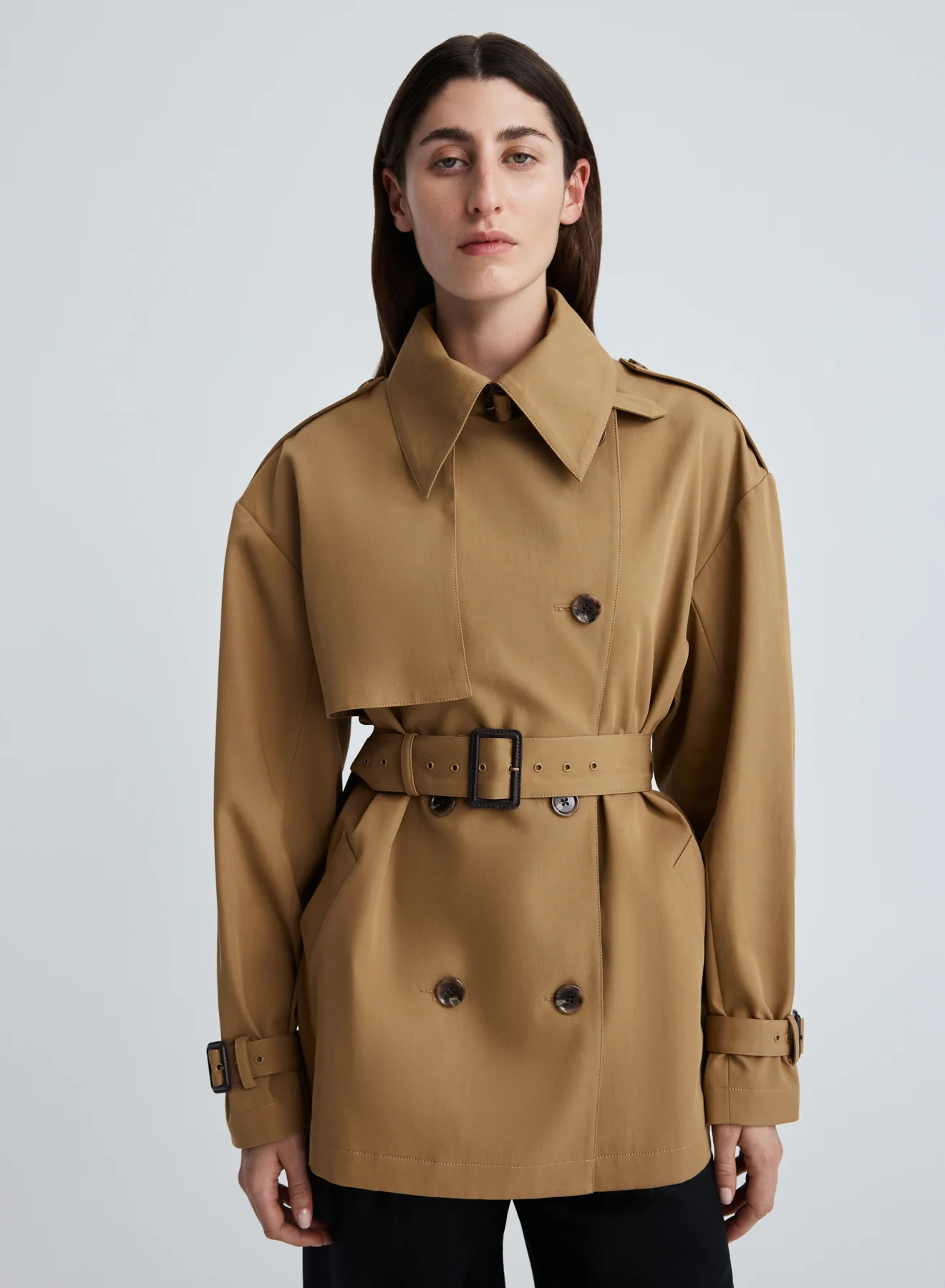 FARREN SHORT TRENCH (TAN) - Image 9