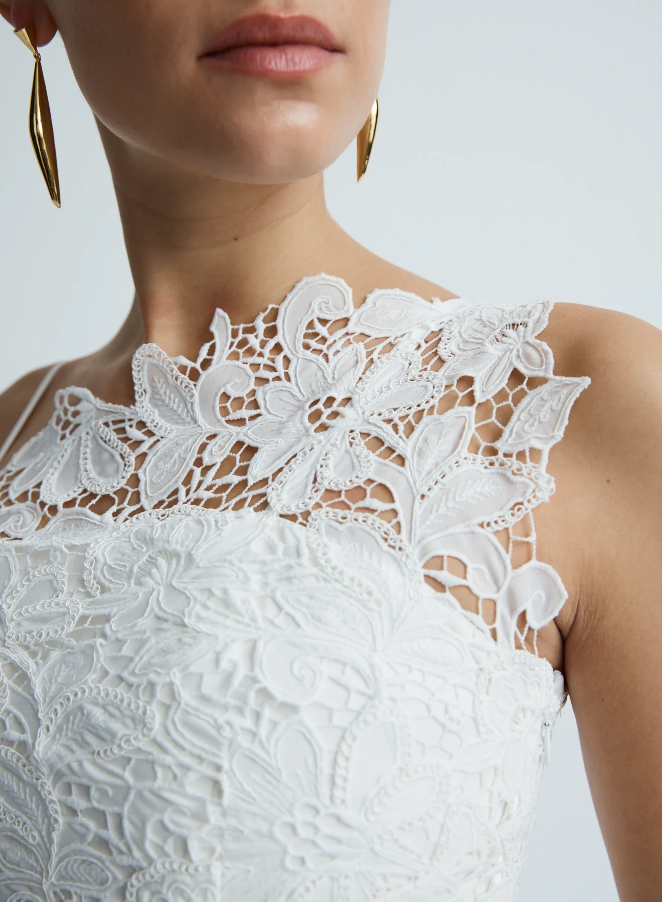 FAYE TOP (WHITE GUIPURE LACE W/ SWAN) - Image 7