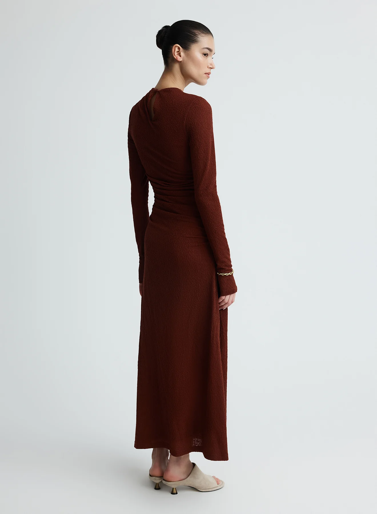 HARLOW DRESS (BURGUNDY) - Image 4