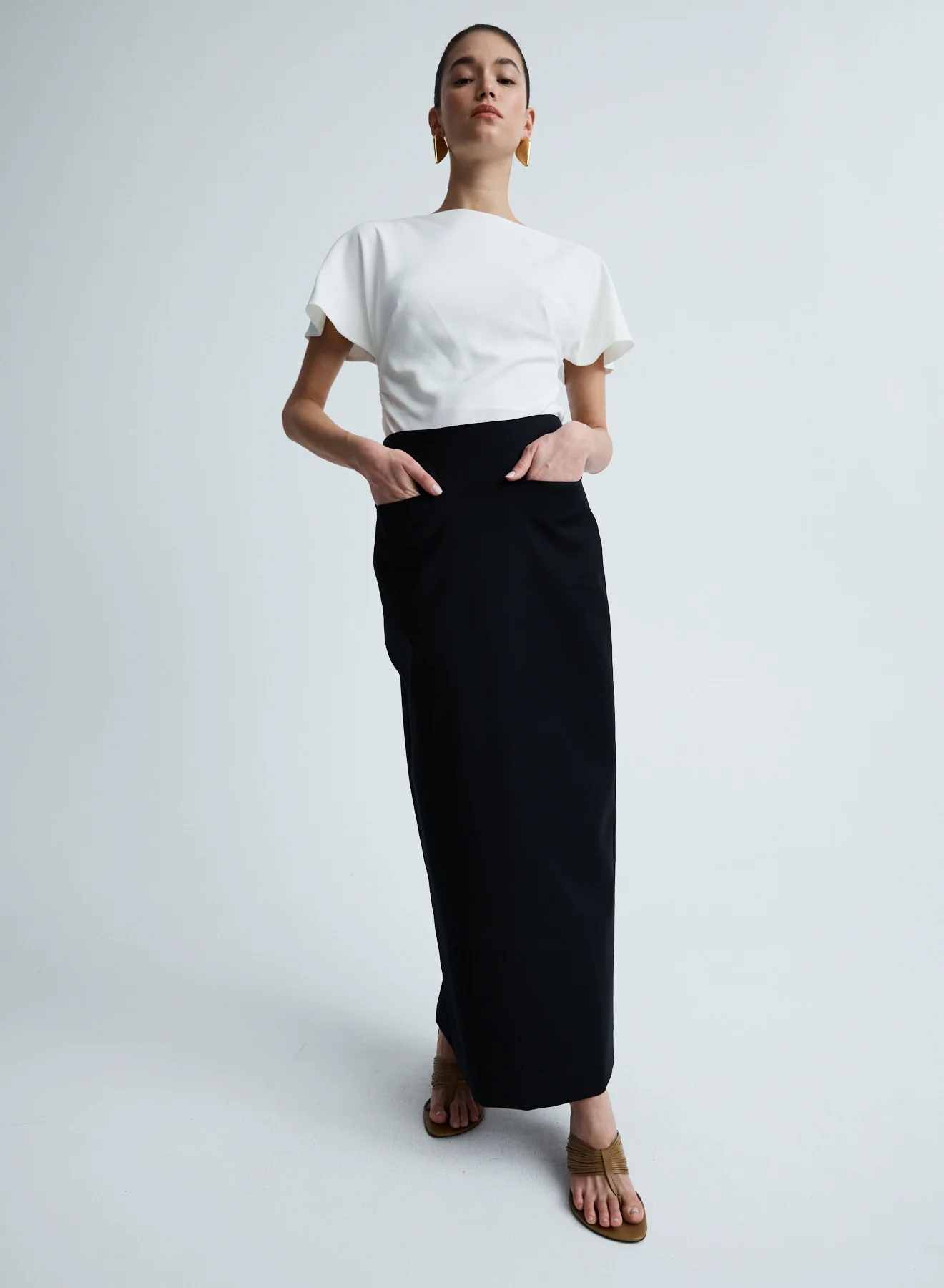 NADIA SKIRT (BLACK WOOL) - Image 3