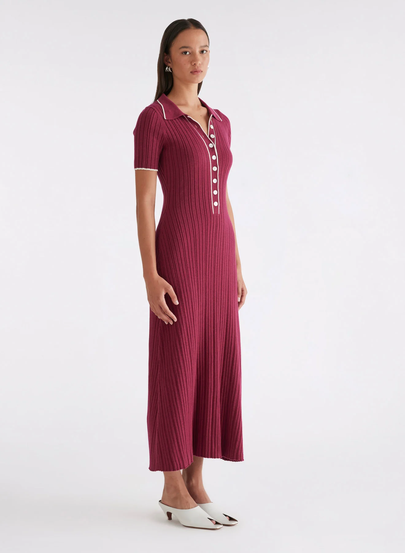 PENELOPE DRESS (CHERRY W/ SILENCE TRIM) - Image 3
