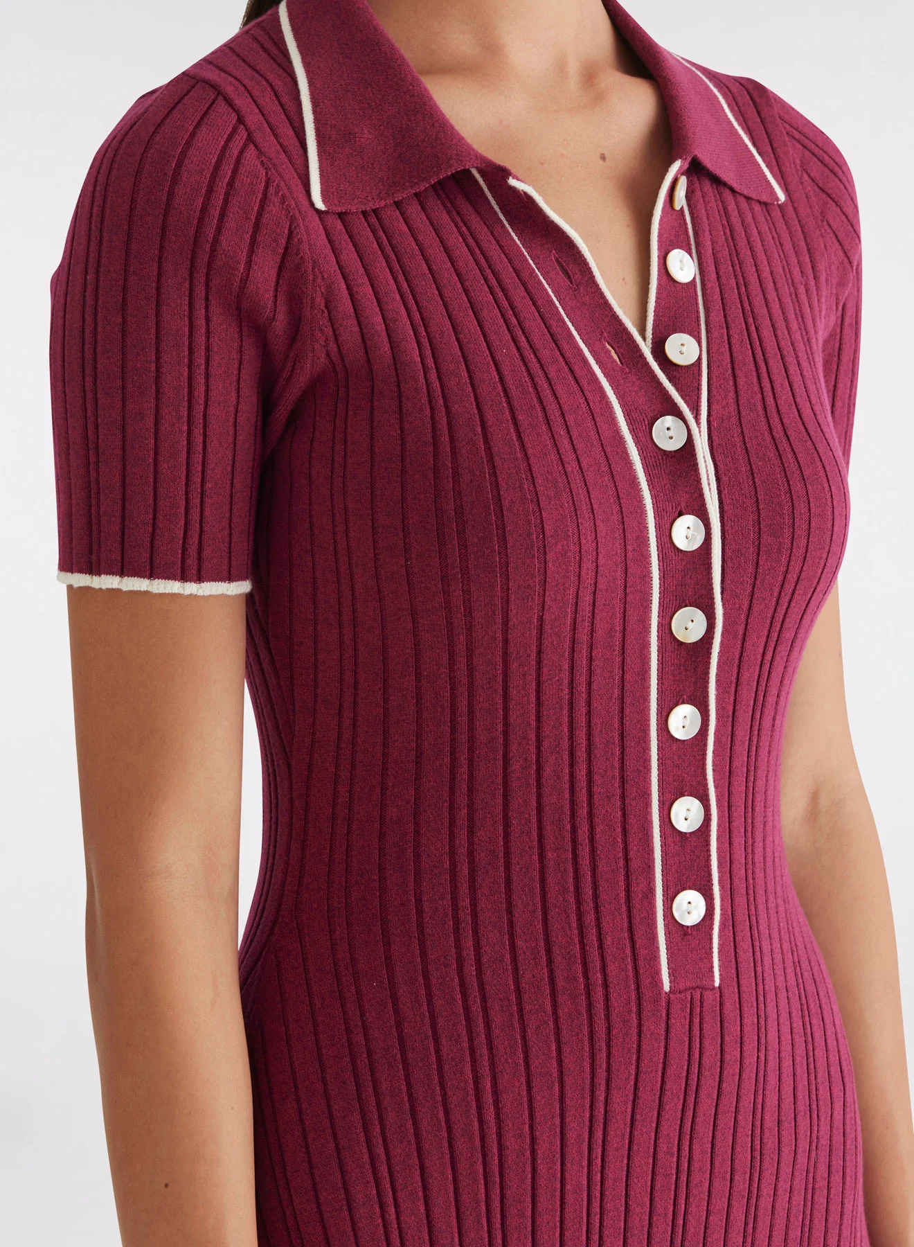 PENELOPE DRESS (CHERRY W/ SILENCE TRIM) - Image 4