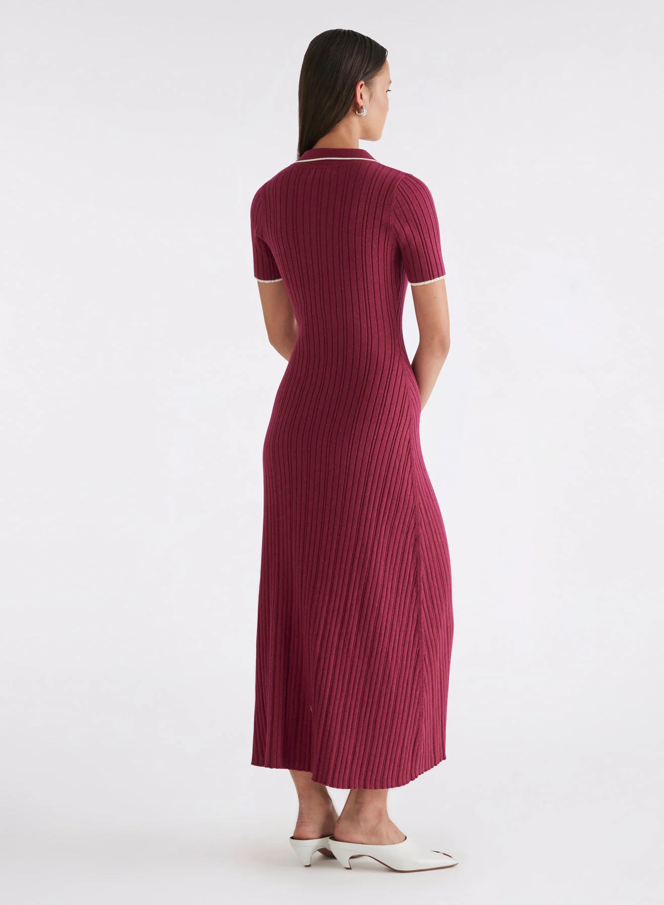 PENELOPE DRESS (CHERRY W/ SILENCE TRIM) - Image 5
