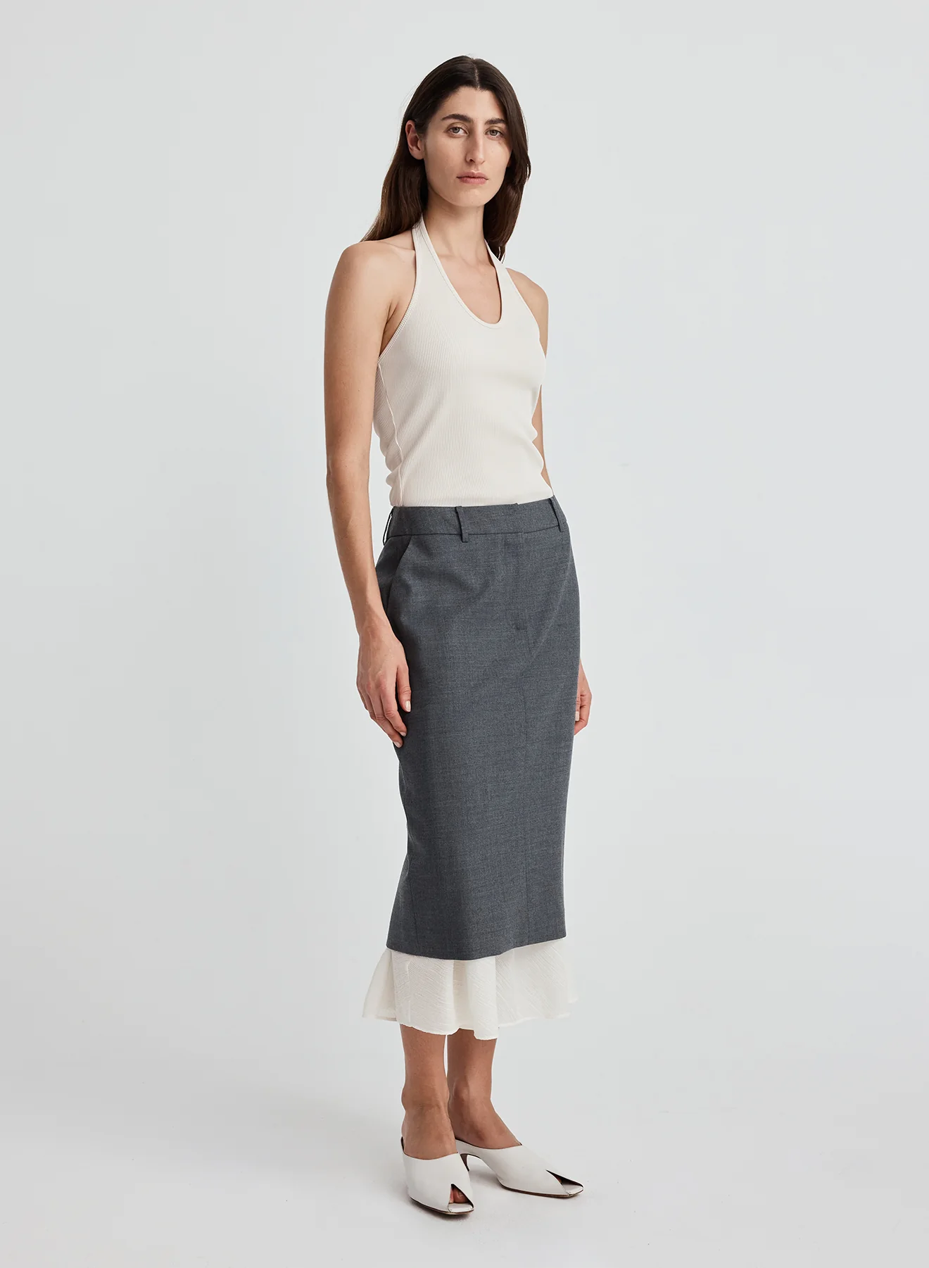 RACHELLE SKIRT (GREY/SHELL) - Image 2