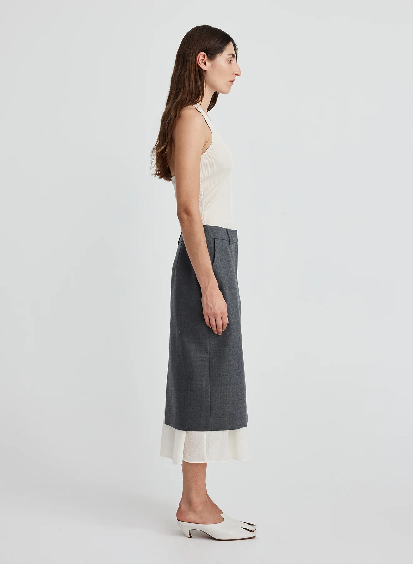 RACHELLE SKIRT (GREY/SHELL) - Image 3