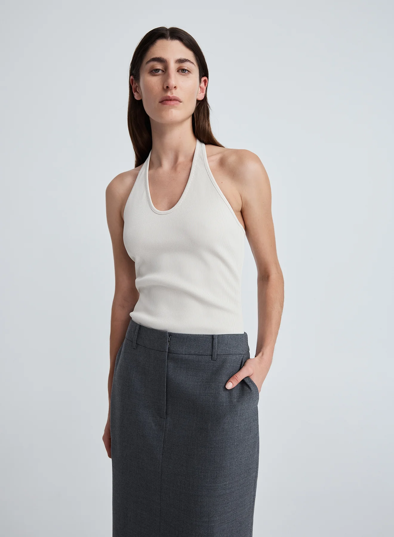 RACHELLE SKIRT (GREY/SHELL) - Image 5