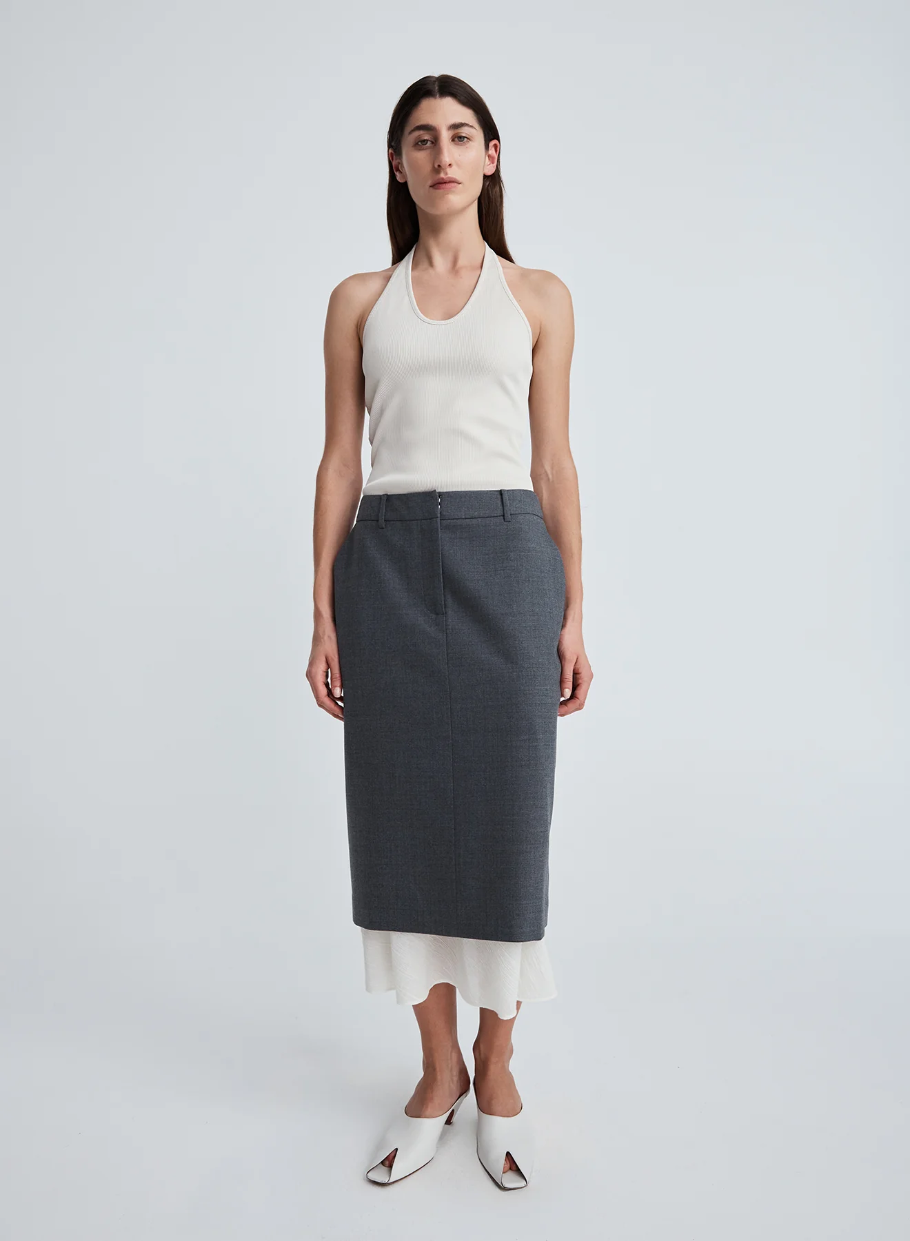 RACHELLE SKIRT (GREY/SHELL) - Image 8