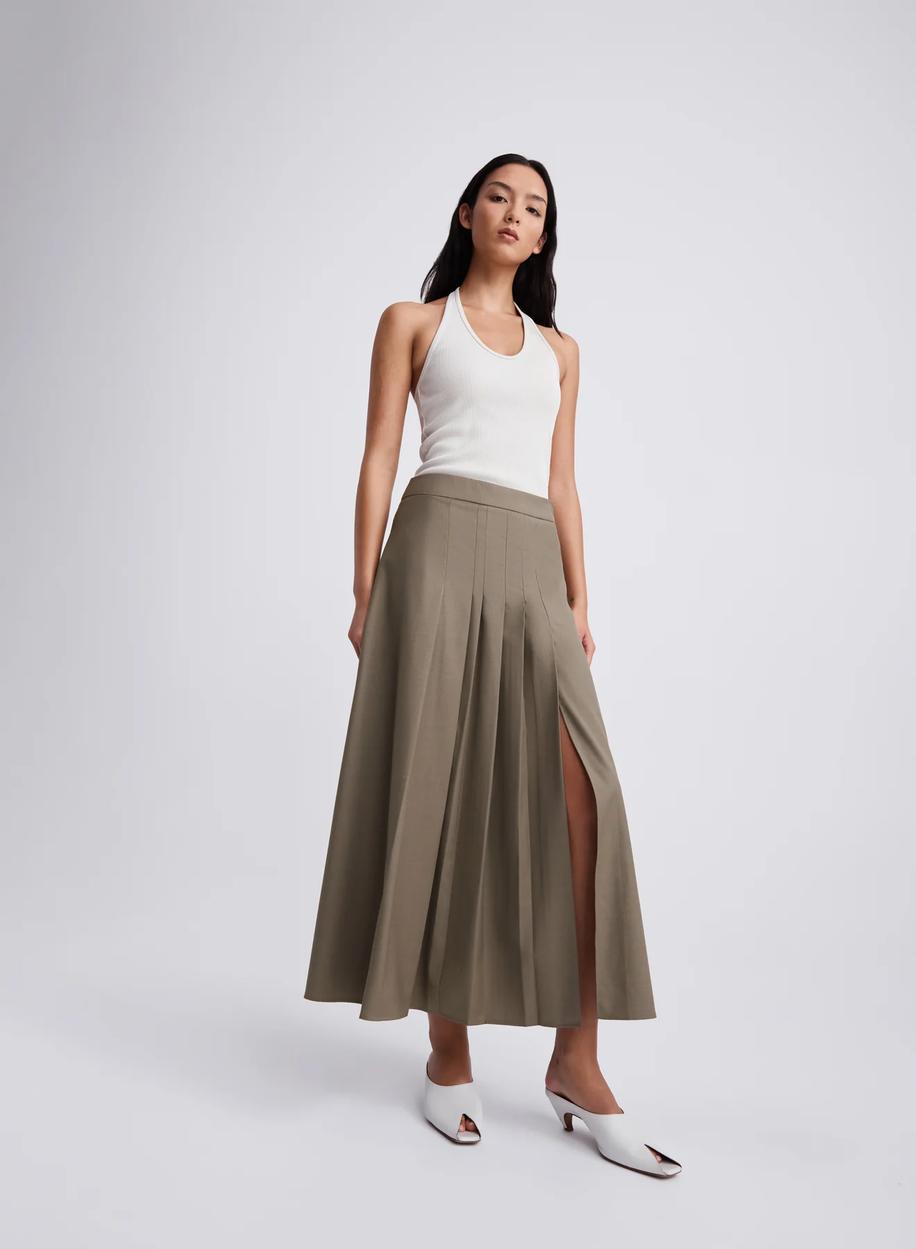 SABLE SKIRT (TAUPE BROWN) - Image 10