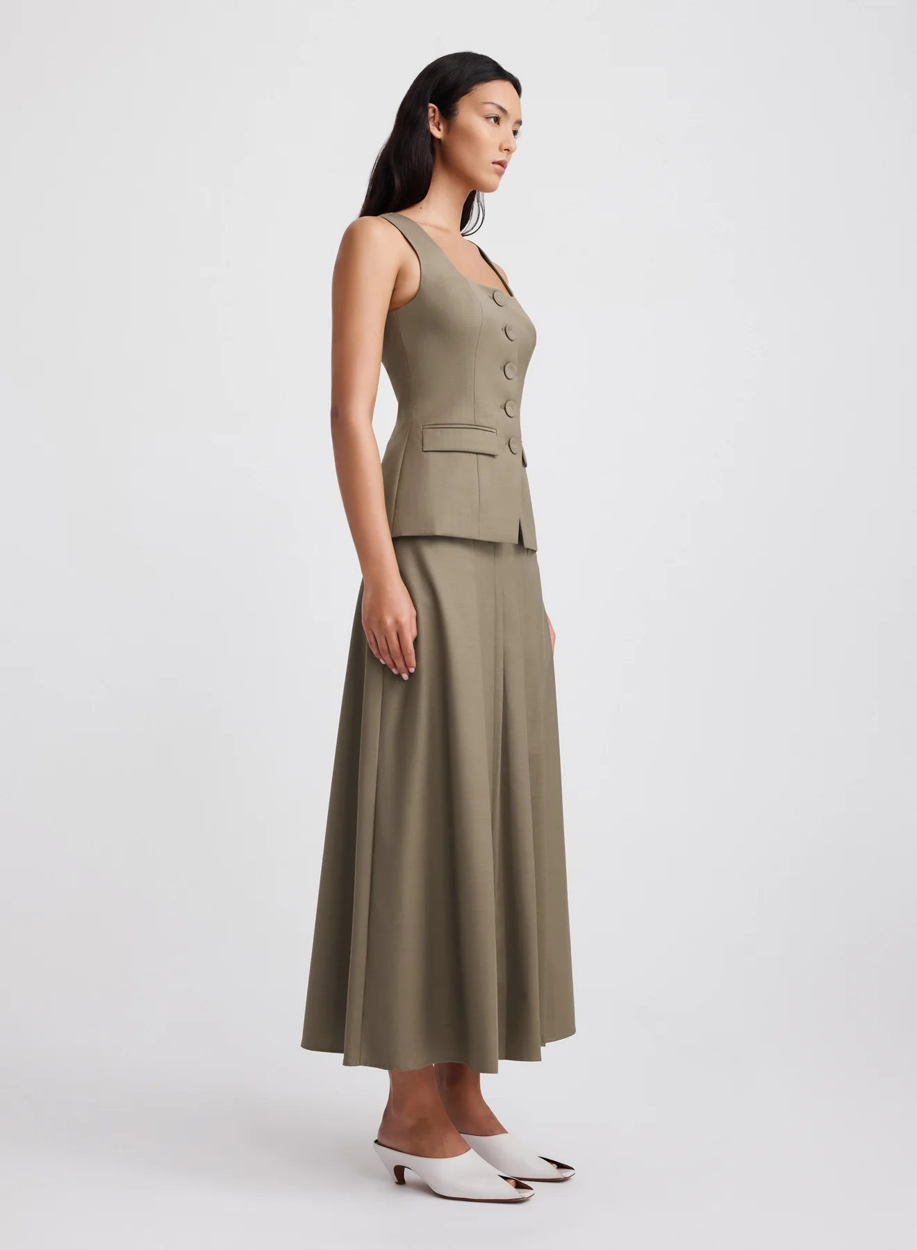 SABLE SKIRT (TAUPE BROWN) - Image 7